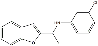 N-[1-(1-benzofuran-2-yl)ethyl]-3-chloroaniline Struktur