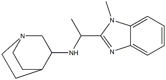 N-[1-(1-methyl-1H-1,3-benzodiazol-2-yl)ethyl]-1-azabicyclo[2.2.2]octan-3-amine Struktur