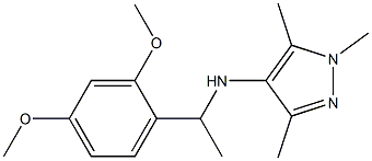 N-[1-(2,4-dimethoxyphenyl)ethyl]-1,3,5-trimethyl-1H-pyrazol-4-amine Struktur