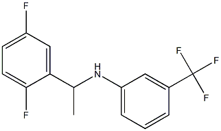 N-[1-(2,5-difluorophenyl)ethyl]-3-(trifluoromethyl)aniline Struktur