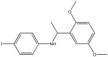 N-[1-(2,5-dimethoxyphenyl)ethyl]-4-iodoaniline Struktur