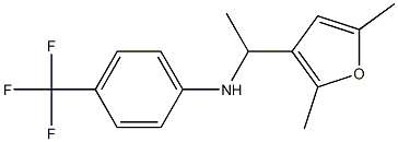 N-[1-(2,5-dimethylfuran-3-yl)ethyl]-4-(trifluoromethyl)aniline Struktur