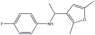 N-[1-(2,5-dimethylfuran-3-yl)ethyl]-4-fluoroaniline Struktur