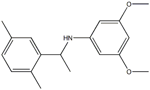 N-[1-(2,5-dimethylphenyl)ethyl]-3,5-dimethoxyaniline Struktur