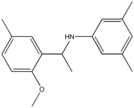 N-[1-(2-methoxy-5-methylphenyl)ethyl]-3,5-dimethylaniline Struktur