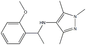 N-[1-(2-methoxyphenyl)ethyl]-1,3,5-trimethyl-1H-pyrazol-4-amine Struktur