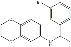 N-[1-(3-bromophenyl)ethyl]-2,3-dihydro-1,4-benzodioxin-6-amine Struktur