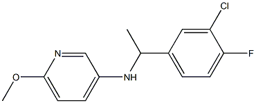 N-[1-(3-chloro-4-fluorophenyl)ethyl]-6-methoxypyridin-3-amine Struktur