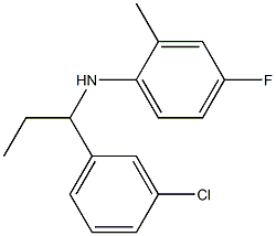 N-[1-(3-chlorophenyl)propyl]-4-fluoro-2-methylaniline Struktur