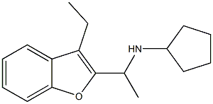 N-[1-(3-ethyl-1-benzofuran-2-yl)ethyl]cyclopentanamine Struktur