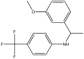 N-[1-(3-methoxyphenyl)ethyl]-4-(trifluoromethyl)aniline Struktur