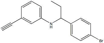 N-[1-(4-bromophenyl)propyl]-3-ethynylaniline Struktur