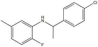 N-[1-(4-chlorophenyl)ethyl]-2-fluoro-5-methylaniline Struktur