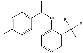 N-[1-(4-fluorophenyl)ethyl]-2-(trifluoromethyl)aniline Struktur