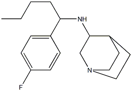 N-[1-(4-fluorophenyl)pentyl]-1-azabicyclo[2.2.2]octan-3-amine Struktur