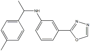 N-[1-(4-methylphenyl)ethyl]-3-(1,3,4-oxadiazol-2-yl)aniline Struktur