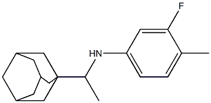 N-[1-(adamantan-1-yl)ethyl]-3-fluoro-4-methylaniline Struktur