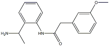 N-[2-(1-aminoethyl)phenyl]-2-(3-methoxyphenyl)acetamide Struktur