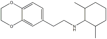 N-[2-(2,3-dihydro-1,4-benzodioxin-6-yl)ethyl]-2,6-dimethylcyclohexan-1-amine Struktur