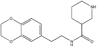 N-[2-(2,3-dihydro-1,4-benzodioxin-6-yl)ethyl]piperidine-3-carboxamide Struktur