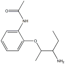 N-[2-(2-amino-1-methylbutoxy)phenyl]acetamide Struktur