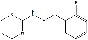 N-[2-(2-fluorophenyl)ethyl]-5,6-dihydro-4H-1,3-thiazin-2-amine Struktur