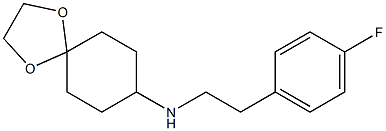 N-[2-(4-fluorophenyl)ethyl]-1,4-dioxaspiro[4.5]decan-8-amine Struktur