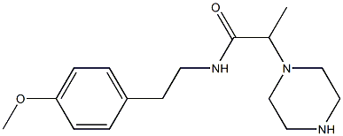 N-[2-(4-methoxyphenyl)ethyl]-2-(piperazin-1-yl)propanamide Struktur