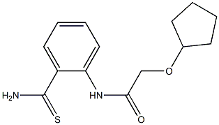 N-[2-(aminocarbonothioyl)phenyl]-2-(cyclopentyloxy)acetamide Struktur