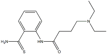 N-[2-(aminocarbonothioyl)phenyl]-4-(diethylamino)butanamide Struktur