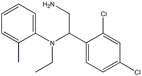 N-[2-amino-1-(2,4-dichlorophenyl)ethyl]-N-ethyl-2-methylaniline Struktur