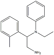 N-[2-amino-1-(2-methylphenyl)ethyl]-N-ethylaniline Struktur