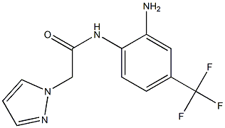 N-[2-amino-4-(trifluoromethyl)phenyl]-2-(1H-pyrazol-1-yl)acetamide Struktur