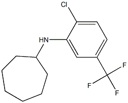 N-[2-chloro-5-(trifluoromethyl)phenyl]cycloheptanamine Struktur