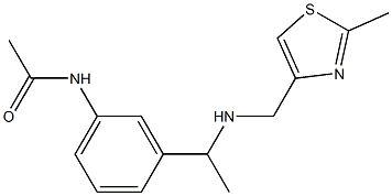 N-[3-(1-{[(2-methyl-1,3-thiazol-4-yl)methyl]amino}ethyl)phenyl]acetamide Struktur