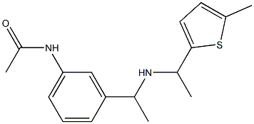 N-[3-(1-{[1-(5-methylthiophen-2-yl)ethyl]amino}ethyl)phenyl]acetamide Struktur