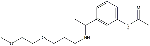 N-[3-(1-{[3-(2-methoxyethoxy)propyl]amino}ethyl)phenyl]acetamide Struktur