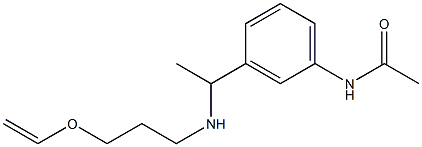 N-[3-(1-{[3-(ethenyloxy)propyl]amino}ethyl)phenyl]acetamide Struktur