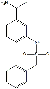 N-[3-(1-aminoethyl)phenyl]-1-phenylmethanesulfonamide Struktur