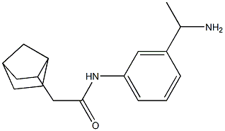 N-[3-(1-aminoethyl)phenyl]-2-{bicyclo[2.2.1]heptan-2-yl}acetamide Struktur