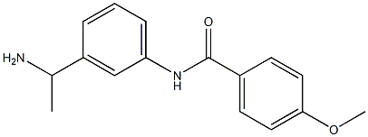 N-[3-(1-aminoethyl)phenyl]-4-methoxybenzamide Struktur