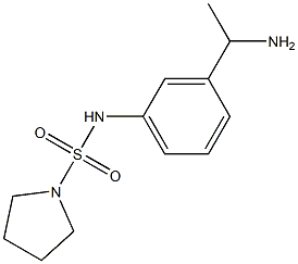 N-[3-(1-aminoethyl)phenyl]pyrrolidine-1-sulfonamide Struktur