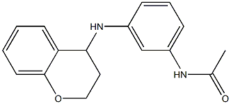 N-[3-(3,4-dihydro-2H-1-benzopyran-4-ylamino)phenyl]acetamide Struktur