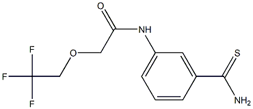 N-[3-(aminocarbonothioyl)phenyl]-2-(2,2,2-trifluoroethoxy)acetamide Struktur