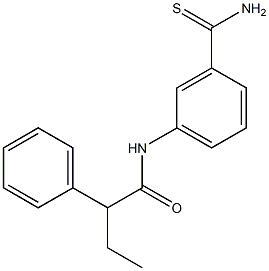 N-[3-(aminocarbonothioyl)phenyl]-2-phenylbutanamide Struktur