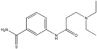 N-[3-(aminocarbonothioyl)phenyl]-3-(diethylamino)propanamide Struktur