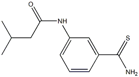 N-[3-(aminocarbonothioyl)phenyl]-3-methylbutanamide Struktur