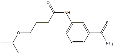 N-[3-(aminocarbonothioyl)phenyl]-4-isopropoxybutanamide Struktur