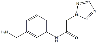 N-[3-(aminomethyl)phenyl]-2-(1H-1,2,4-triazol-1-yl)acetamide Struktur