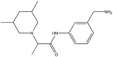 N-[3-(aminomethyl)phenyl]-2-(3,5-dimethylpiperidin-1-yl)propanamide Struktur